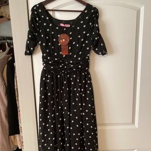 Brand New Vintage Polka Dot Maxi Dress